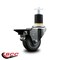 Service Caster 3'' Gray Poly Swivel 1-7/8'' Expanding Stem Caster with Brake SCC-EX20S314-PPUB-PLB-178 - alternate 4